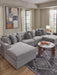 Signature Design Granite 4-Piece Double Chaise Sectional