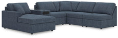 6-Piece Sectional with Chaise and Audio Console