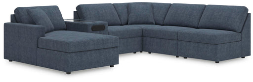 6-Piece Sectional with Chaise and Audio Console