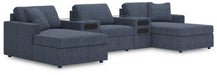5-Piece Double Chaise with Audio Consoles