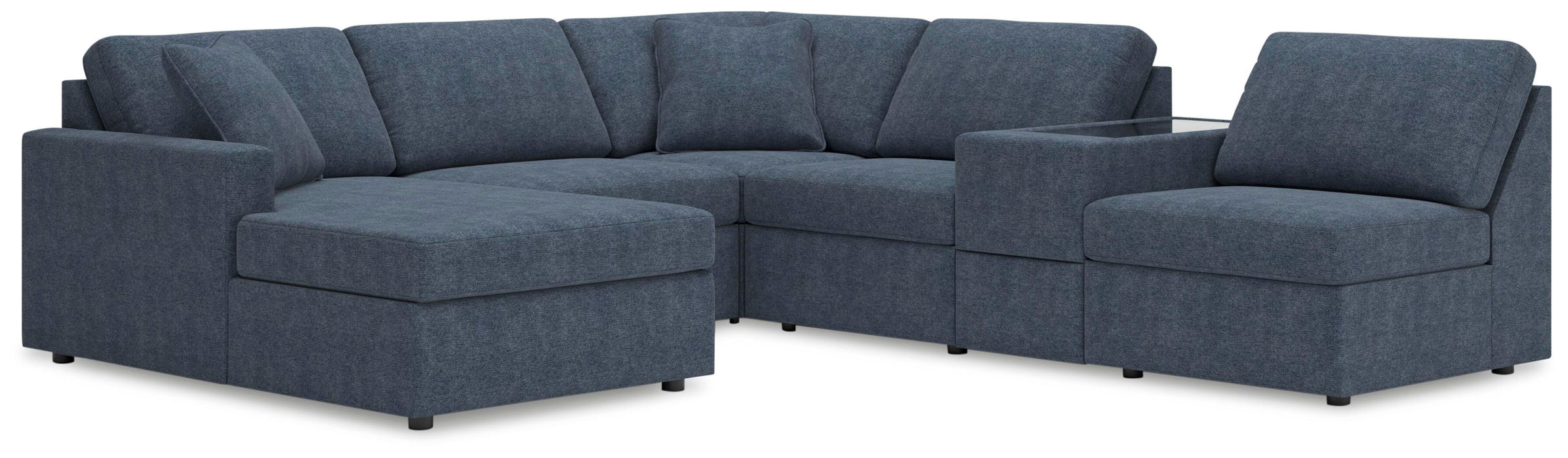 Signature Design Ink 6-Piece Sectional with Chaise and Storage Console