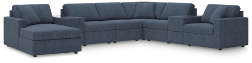 Signature Design Ink 8-Piece Sectional with Chaise and Storage Consoles
