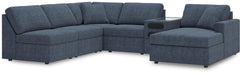 6-Piece Sectional with Chaise and Audio Console