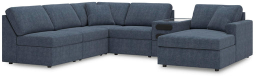 6-Piece Sectional with Chaise and Audio Console
