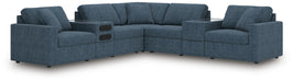 Signature Design Ink 7-Piece Balanced Sectional with Audio and Storage Consoles