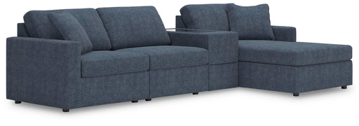Signature Design Ink 4-Piece Sectional with Chaise and Storage Console