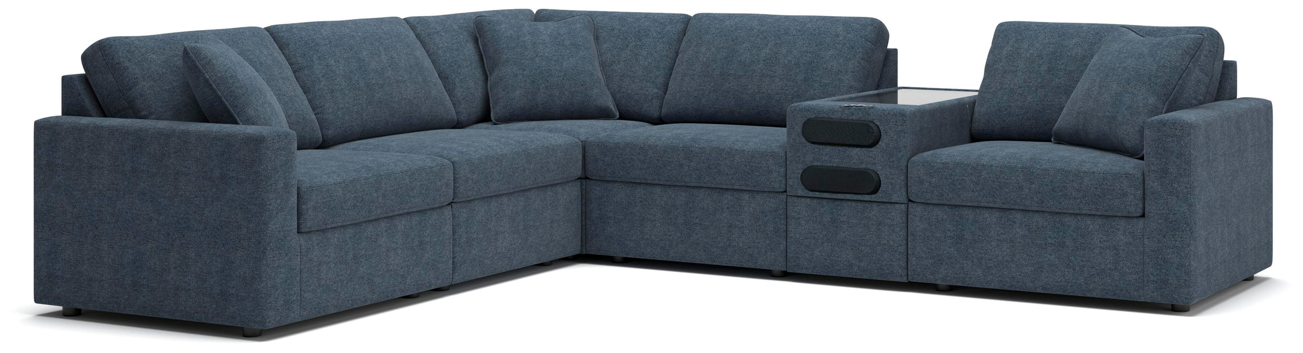 6-Piece Sectional with Audio Console