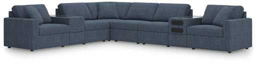 Signature Design Ink 8-Piece Sectional with Audio and Storage Consoles