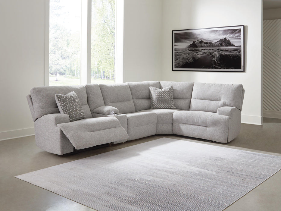 5-Piece Power Reclining Sectional with Storage Console