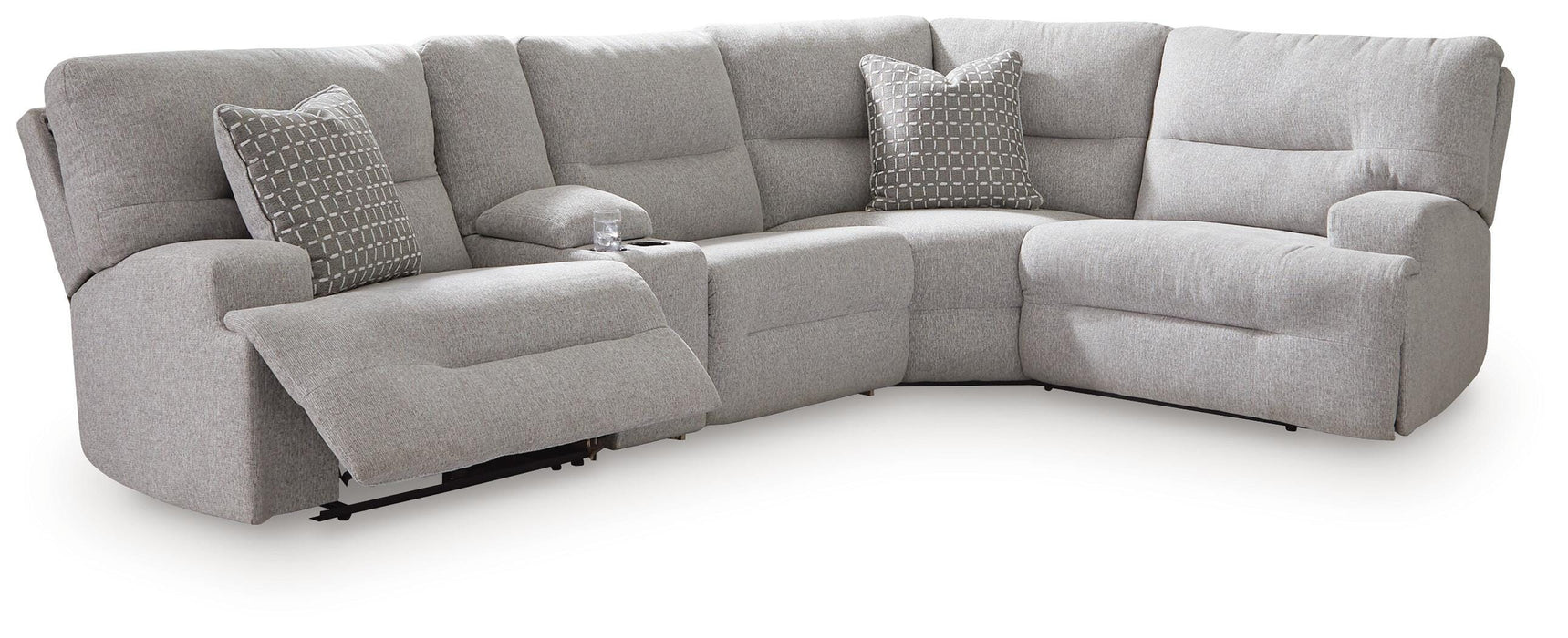 5-Piece Power Reclining Sectional with Storage Console