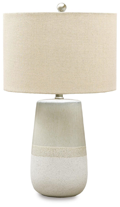 Shavon Beige/White Ceramic Table Lamp (1/CN)