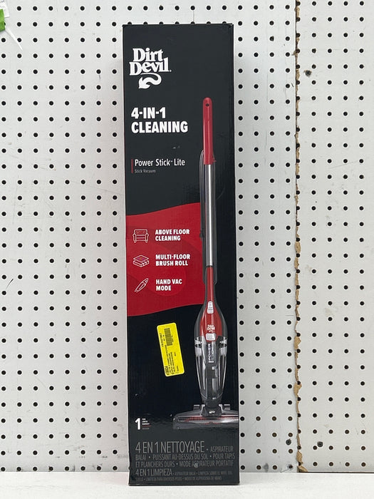 Dirt Devil Power Stick Lite 4-in-1 Corded Stick Vacuum Cleaner, for Rugs, Hard Floor, Upholstery, Lightweight, Attached Hand Vacuum, Small Spaces, SD22030 - new