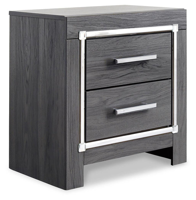 Lodanna Gray Two Drawer Night Stand