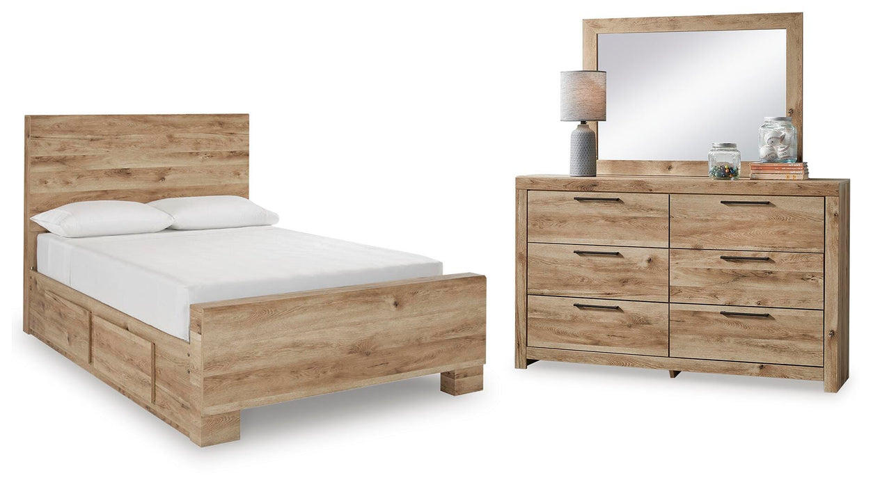 Hyanna Tan Brown Panel Storage Bedroom Collection