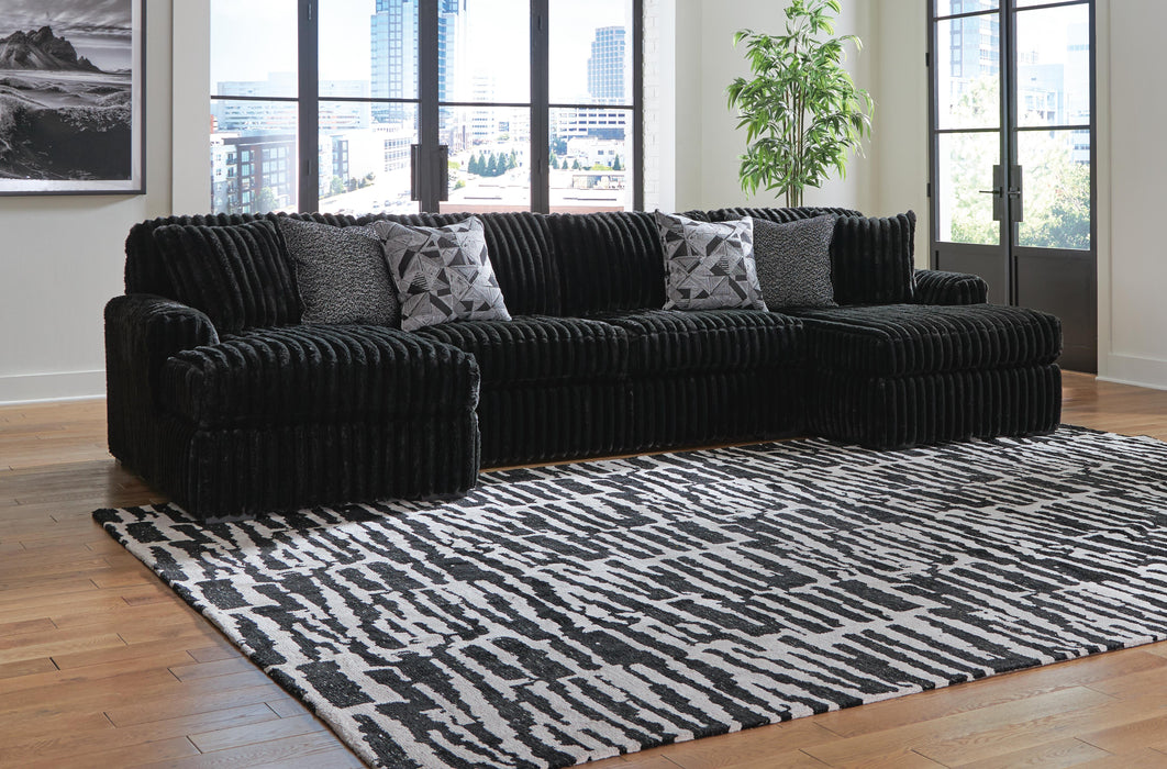 Midnight-Madness Onyx Midnight-Madness 3-Piece Sectional with Chaise