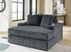 Signature Design Gunmetal Oversized Chaise