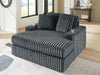 Signature Design Gunmetal Oversized Chaise