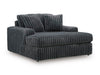 Signature Design Gunmetal Oversized Chaise