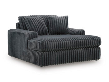 Signature Design Gunmetal Oversized Chaise