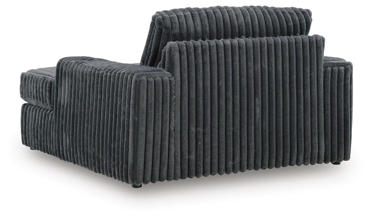 Signature Design Gunmetal Oversized Chaise