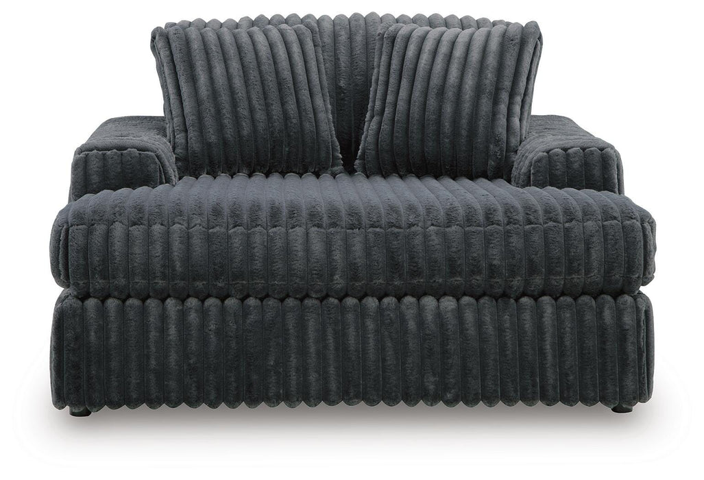 Signature Design Gunmetal Oversized Chaise