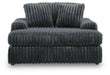 Signature Design Gunmetal Oversized Chaise