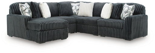 Signature Design Gunmetal 5-Piece Sectional with Chaise