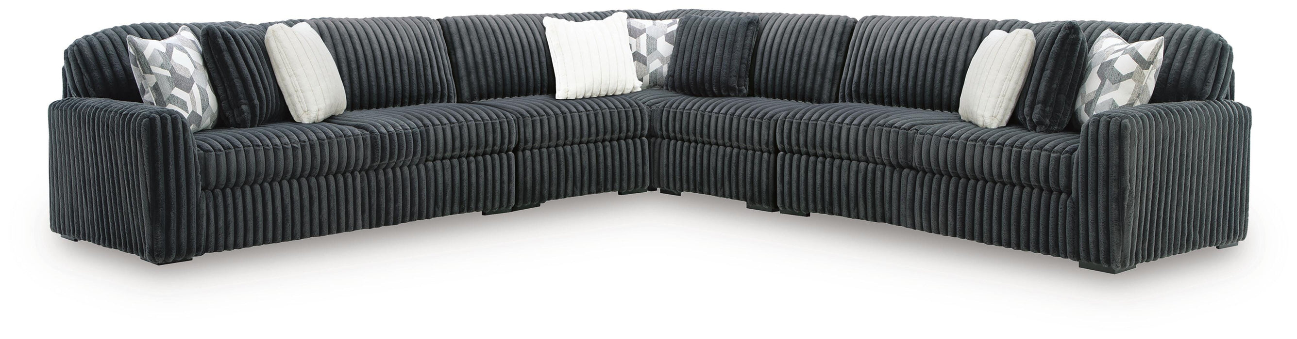 Signature Design Gunmetal 5-Piece Sectional