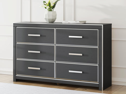 Birmonton Black Six Drawer Dresser