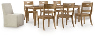 Mylarken Brown Mylarken Dining Table and 8 Chairs