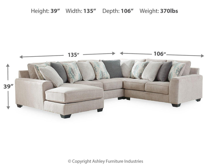 Ardsley Pewter Ardsley 4-Piece Sectional with Chaise
