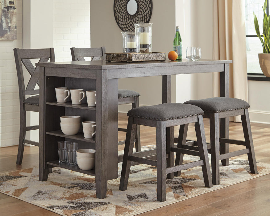 Caitbrook Gray Caitbrook Counter Height Dining Table and 4 Barstools - Brand New