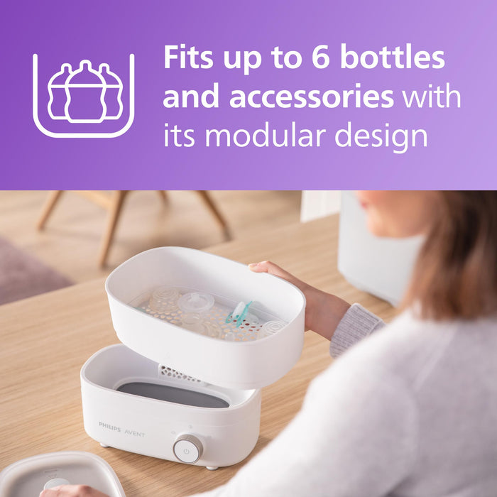 Philips AVENT Premium Baby Bottle Sterilizer with Dryer, SCF293/00 - open_box