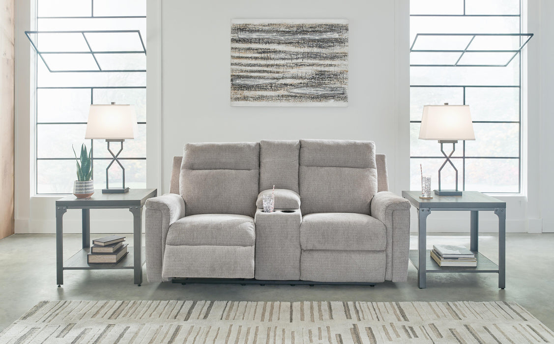 Barnsana Ash DBL REC PWR Loveseat w/Console