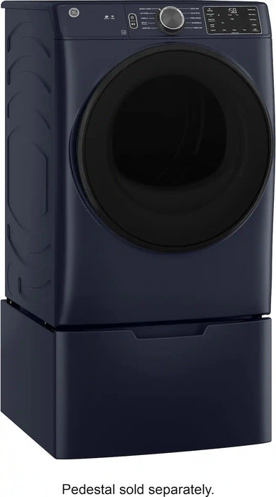 GE - 7.8 Cu. Ft. Stackable Smart Electric Dryer with Sanitize Cycle - Sapphire Blue - new