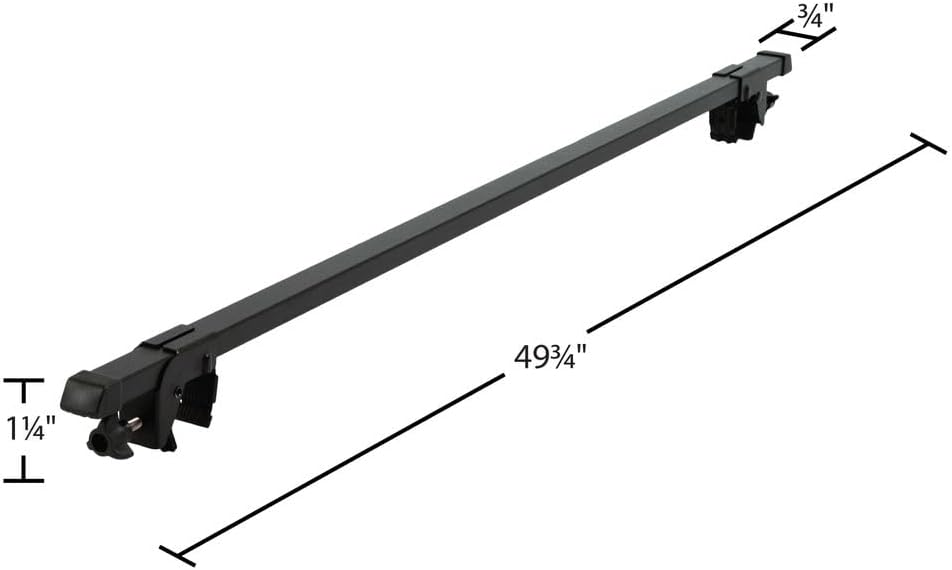 APEX LEGENDS RLB-2301 Universal Side Rail Mounted Steel Roof Crossbars, 46.5 inches, Pack of Two, Fit Raised Side Rails, black - open_box