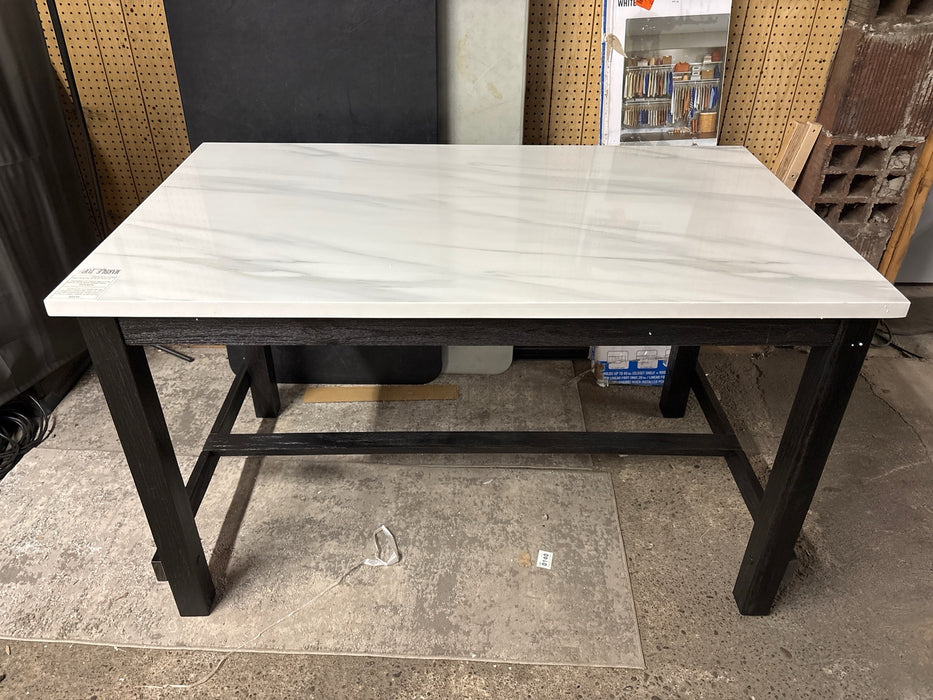 Acme Yelena Counter Height Table in Marble & Weathered Espresso - new