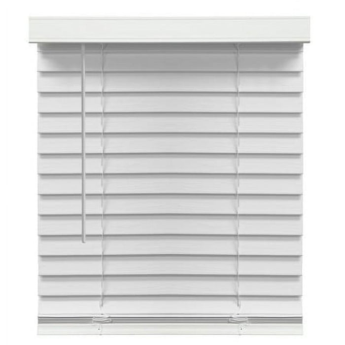 66x64 2 pack Richfield Studios 2 Cordless Faux Wood Blinds, White - new
