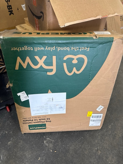 FXW Homeplus Indoor Dog Playpen - Stress-Free and Safe Play, 32 Inch 12 Panels for Puppy and Small Dogs, White│Patented - new