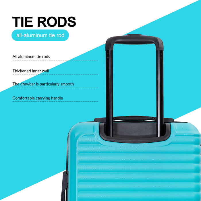 Hardshell Carry on Luggage 20" Lightweight Hardside Suitcase with Spinner Wheels.(Light Blue) - new