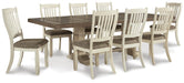 Bolanburg Antique White Bolanburg Dining Table and 8 Chairs