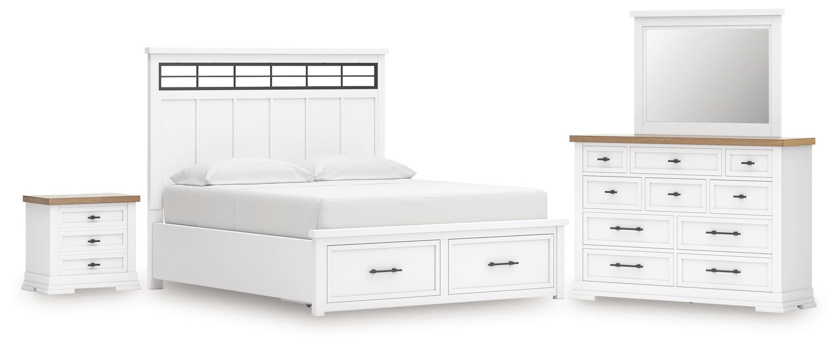 Ashbryn White/Natural Bedroom Collection