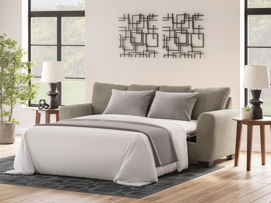 Triston-Peaks Suede Queen Sofa Sleeper