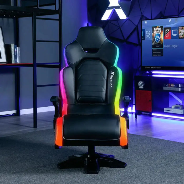 X Rocker - Evo Elite 4.1 Gaming Chair with Built-in Audio Surround Sound System - Black - new