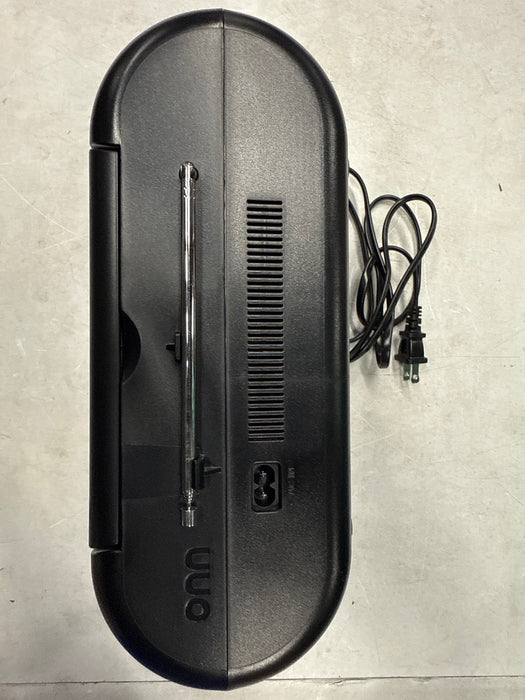 onn. Portable CD/Cassette Boombox with Bluetooth Wireless Technology, Black - new