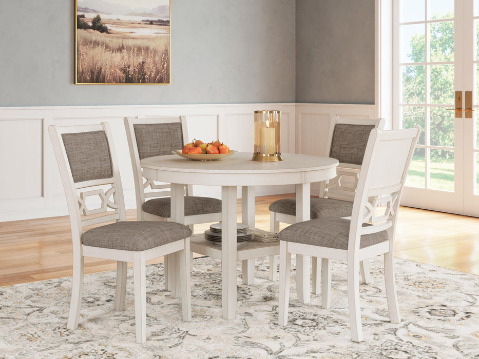 Erinberg Antique White Dining Room Table Set (5/CN)