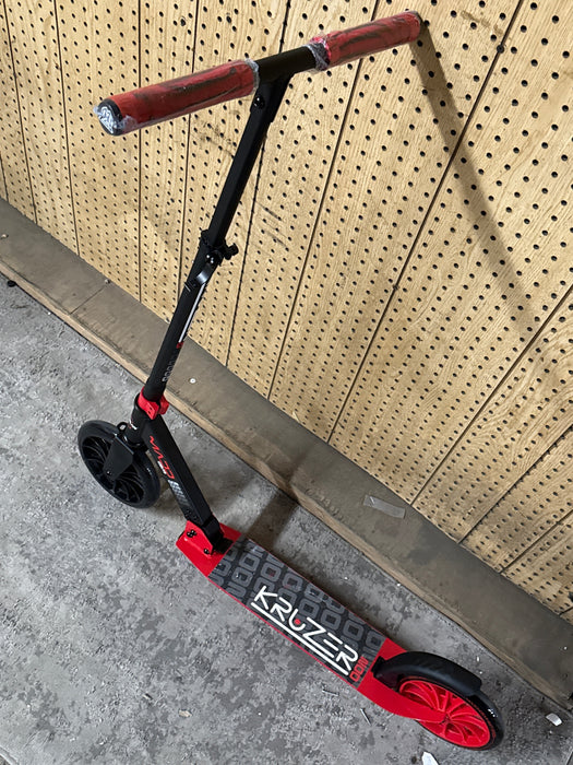 Folding Commuter Kick Scooter for Adults and Teens – Adjustable Handlebar – Big 200mm Wheels – Lightweight Durable Frame – Madd Gear Red Kruzer 200kkk - new