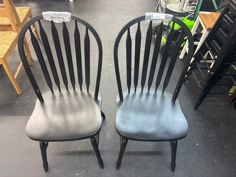 Set fo 2 Sunset Trading Black Cherry Selections Dining Chairs, Distressed Antique rub Through - new