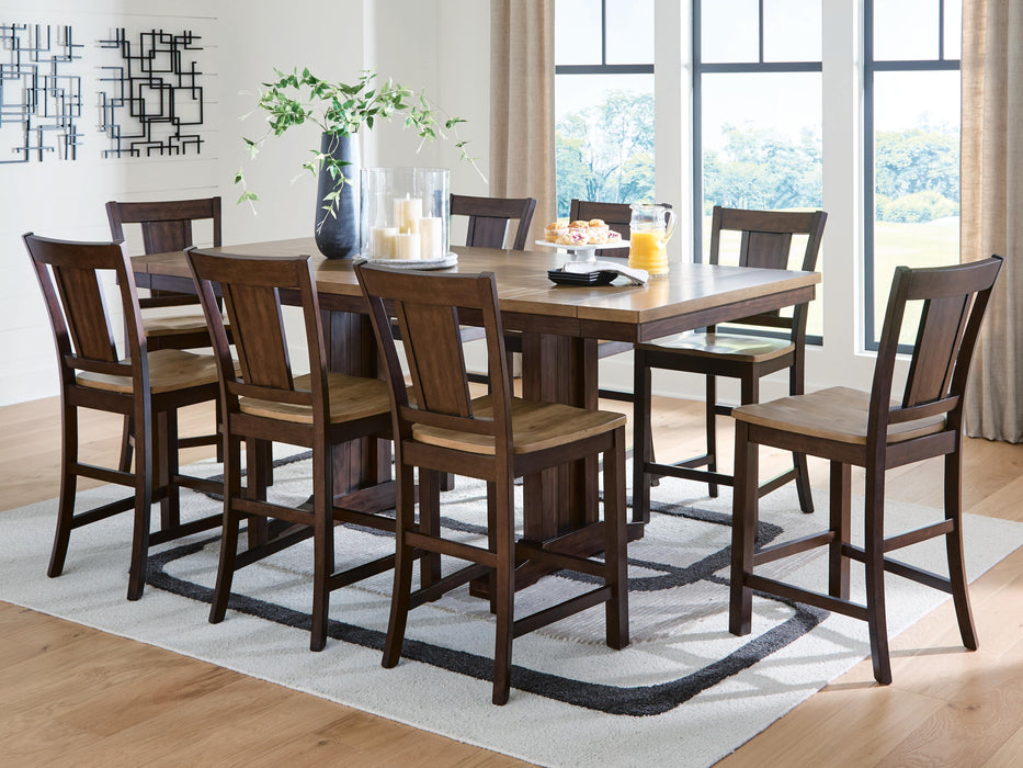 Anixburg Light Brown/Dark Brown Dining Collection