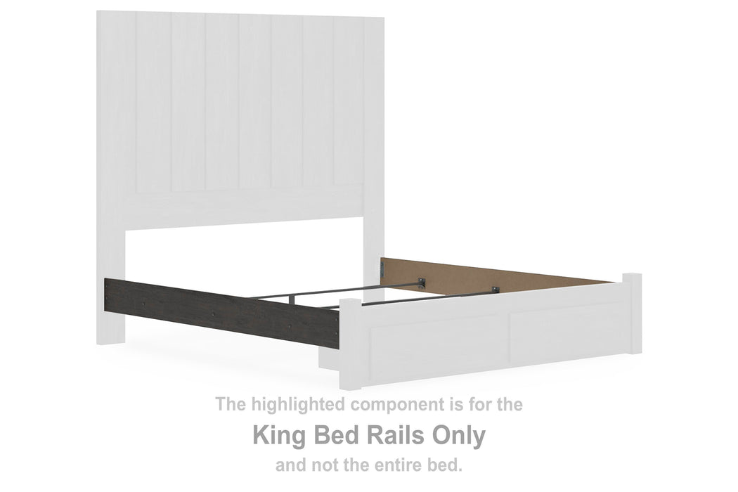 Parlayon Charcoal King Bed Rails